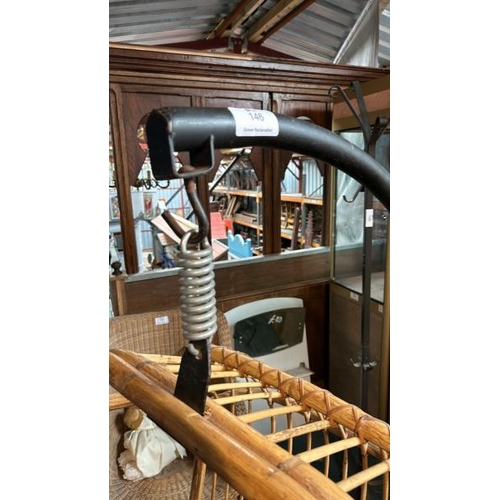 146 - Hanging cane chair, 170cm (h)  / All lots are located at Gower Reclamation, Unit 17b, Crofty Industr... 