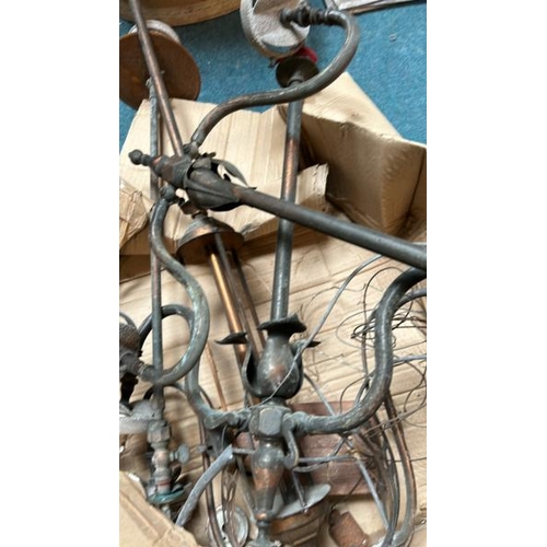 155 - Box of Victorian gas lighting components  / All lots are located at Gower Reclamation, Unit 17b, Cro... 