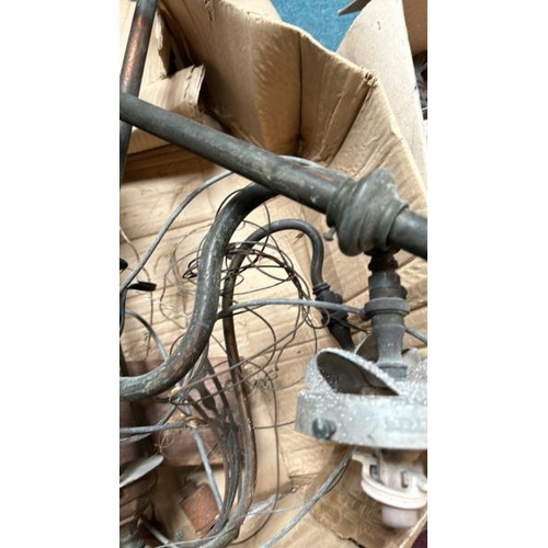 155 - Box of Victorian gas lighting components  / All lots are located at Gower Reclamation, Unit 17b, Cro... 