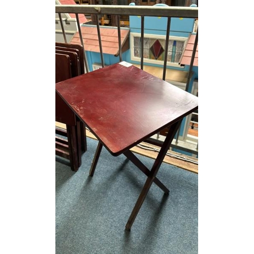 158 - Five folding tables, 64cm (h) x 48cm (w) x 37cm (d)  / All lots are located at Gower Reclamation, Un... 