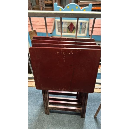 158 - Five folding tables, 64cm (h) x 48cm (w) x 37cm (d)  / All lots are located at Gower Reclamation, Un... 