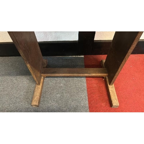 16 - A Victorian oak school desk with folding lid, 77cm (h) x 62cm (w) x 44cm (d)  / All lots are located... 