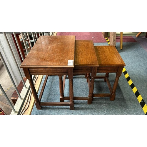 161 - A nest of three tables, 48cm (h) x 51cm (w) x 34cm (d)  / All lots are located at Gower Reclamation,... 