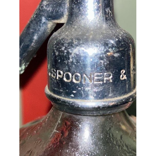 168 - Five vintage soda syphons including Spooner & Sons, Schweppes and more  / All lots are located at Go... 