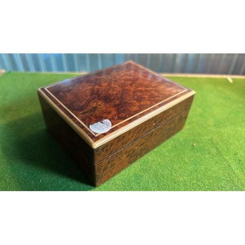 177 - Three jewellery boxes, one made of onyx, largest 26cm (w)  / All lots are located at Gower Reclamati... 