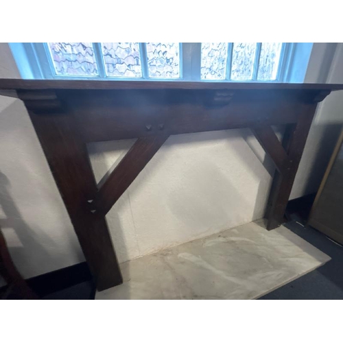 19 - An oak fire surround with a white marble base, surround 96.5cm (h) x 142.5cm (w) x 20.5cm (d), base ... 