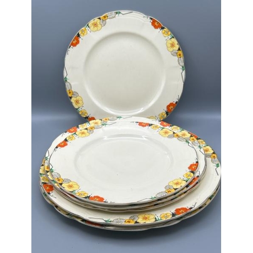 214 - Six assorted Alfred Meakin royal marigold raymond pattern plates  / All lots are located at Gower Re... 