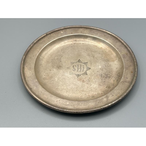 218 - Royal tudorware cake stand and small metal dish  / All lots are located at Gower Reclamation, Unit 1... 