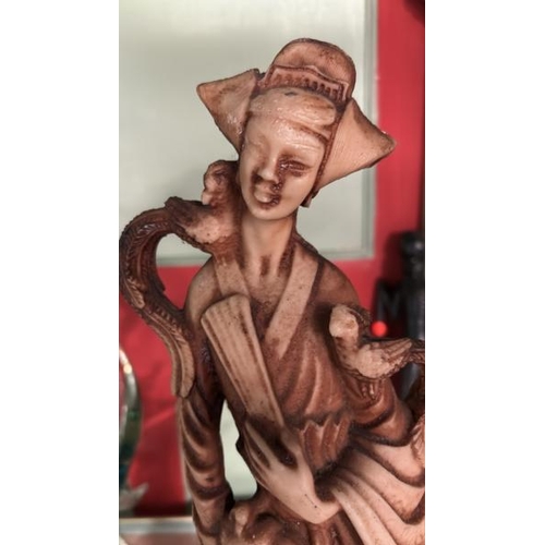 220 - Vintage chinoise resin figurine, 50cm high  / All lots are located at Gower Reclamation, Unit 17b, C... 