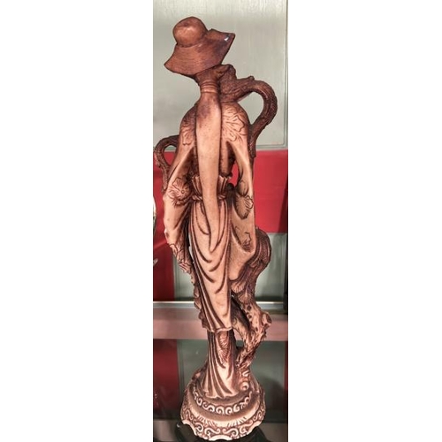 220 - Vintage chinoise resin figurine, 50cm high  / All lots are located at Gower Reclamation, Unit 17b, C... 