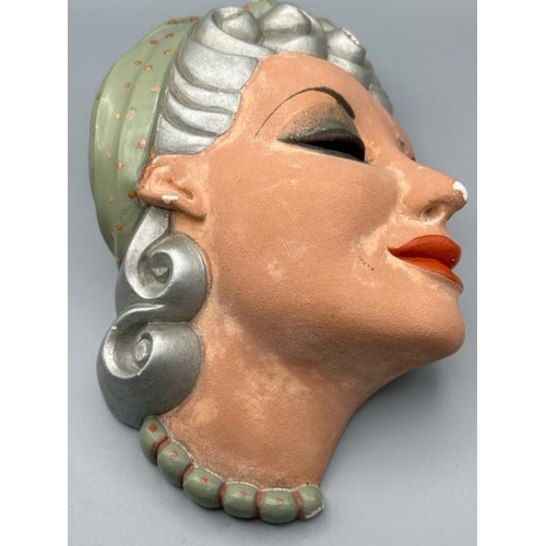 266 - Two Art Deco porcelain figure heads of ladies,   / All lots are located at Gower Reclamation, Unit 1... 