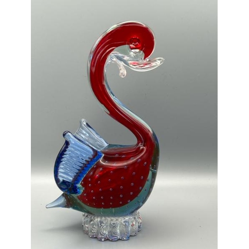 284 - Murano glass swan, 19cm (h)  / All lots are located at Gower Reclamation, Unit 17b, Crofty Industria... 