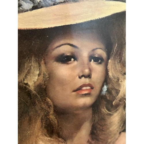 302 - A framed print on board of Bridget Bardot, 80cm (h) x 60cm (w)  / All lots are located at Gower Recl... 