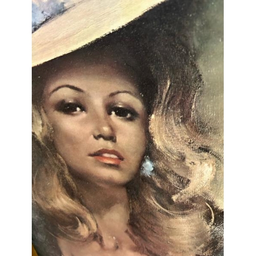 302 - A framed print on board of Bridget Bardot, 80cm (h) x 60cm (w)  / All lots are located at Gower Recl... 