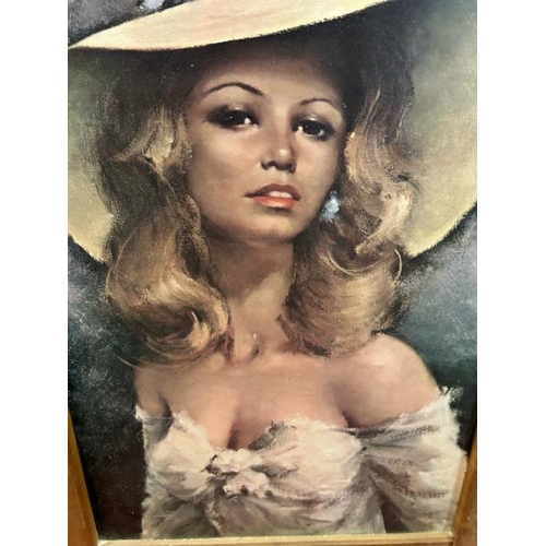 302 - A framed print on board of Bridget Bardot, 80cm (h) x 60cm (w)  / All lots are located at Gower Recl... 