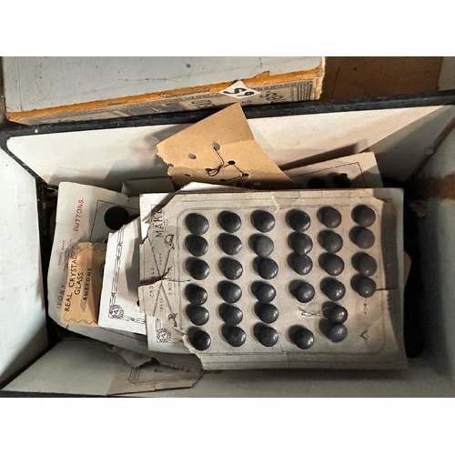 313 - A box full of unused, authentic and original Victorian buttons  / All lots are located at Gower Recl... 