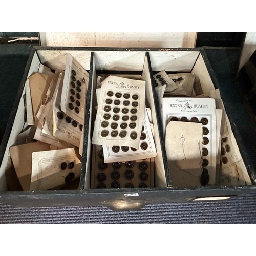 314 - A box full of unused, authentic and original Victorian buttons, including lots made in Austria  / Al... 