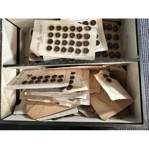 314 - A box full of unused, authentic and original Victorian buttons, including lots made in Austria  / Al... 