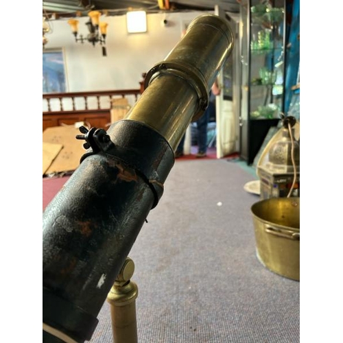 317 - A Victorian brass telescope on stand, 89cm (l)   / All lots are located at Gower Reclamation, Unit 1... 