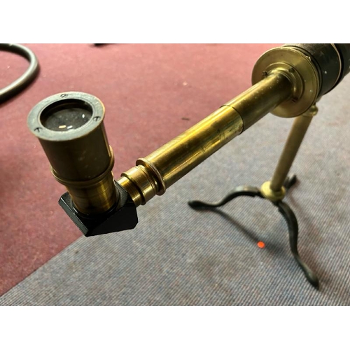 317 - A Victorian brass telescope on stand, 89cm (l)   / All lots are located at Gower Reclamation, Unit 1... 