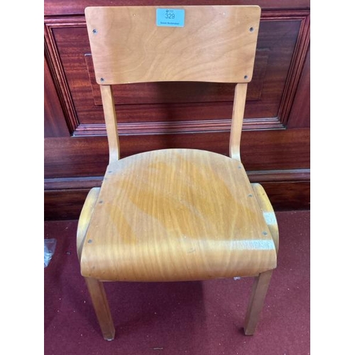 329 - School or Church chair, 80cm (h) x 51cm (w) x 44cm (d)  / All lots are located at Gower Reclamation,... 