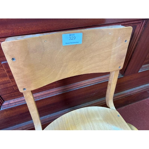 329 - School or Church chair, 80cm (h) x 51cm (w) x 44cm (d)  / All lots are located at Gower Reclamation,... 