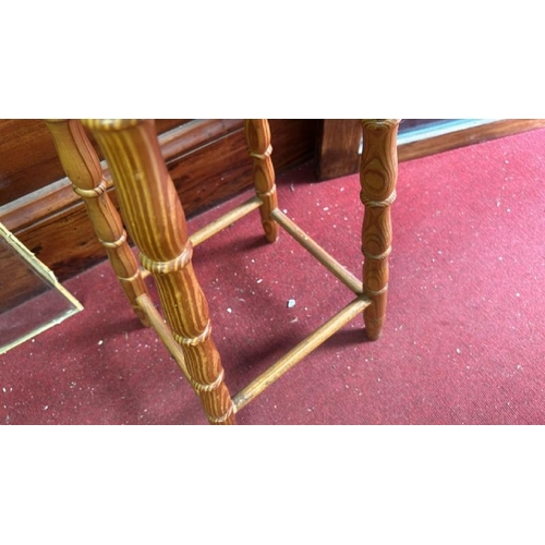 330 - Pine kitchen stool, 69cm (h) x 29cm (dia)  / All lots are located at Gower Reclamation, Unit 17b, Cr... 