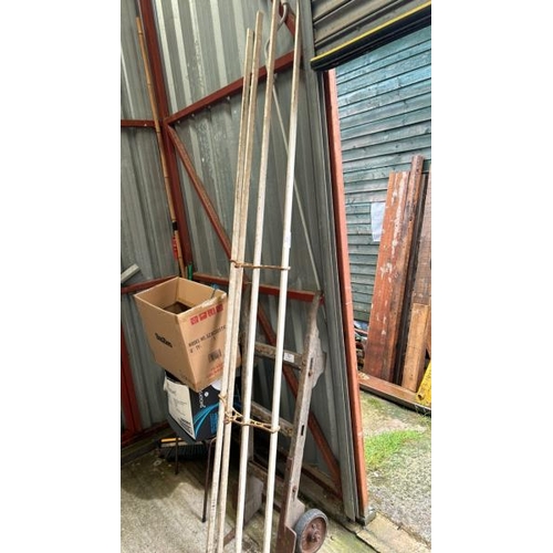 332 - Victorian 4 bar clothes drying rack, 250cm (l)  / All lots are located at Gower Reclamation, Unit 17... 