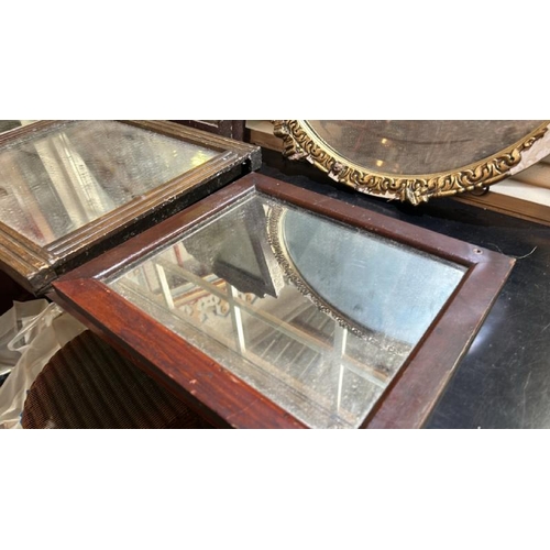 45 - A collection of seven antique mirrors, in various styles and sizes, largest 51.5cm (h)  / All lots a... 