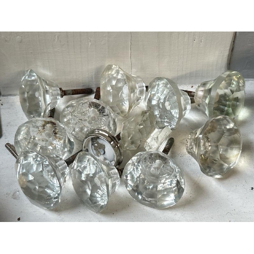 506 - Eleven assorted glass draw handles  / All lots are located at Gower Reclamation, Unit 17b, Crofty In... 