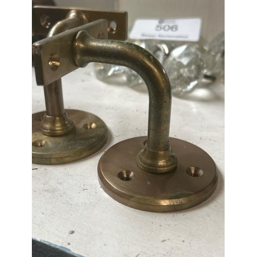 507 - Four brass wall brackets  / All lots are located at Gower Reclamation, Unit 17b, Crofty Industrial E... 