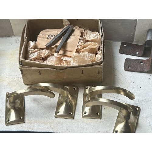 508 - Two sets of new brass door handles with spindles boxed  / All lots are located at Gower Reclamation,... 