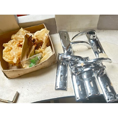 509 - Six stainless steel door handles with fixings  / All lots are located at Gower Reclamation, Unit 17b... 