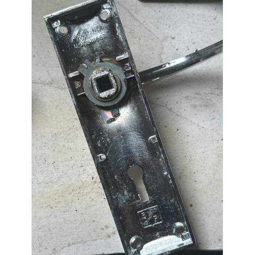 509 - Six stainless steel door handles with fixings  / All lots are located at Gower Reclamation, Unit 17b... 