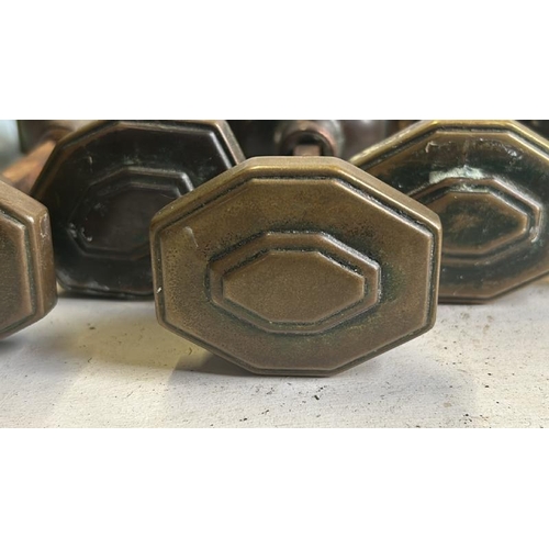 518 - Five sets of 1930's brass door handles  / All lots are located at Gower Reclamation, Unit 17b, Croft... 