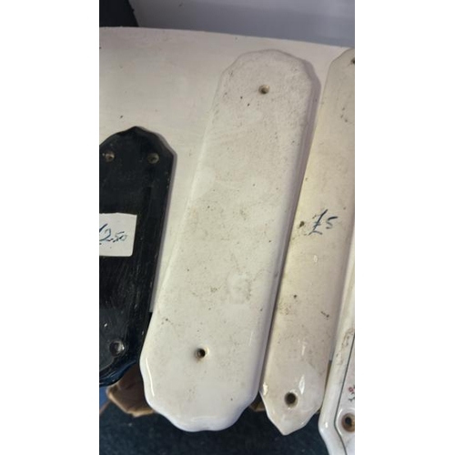 522 - Four ceramic door pushplates  / All lots are located at Gower Reclamation, Unit 17b, Crofty Industri... 