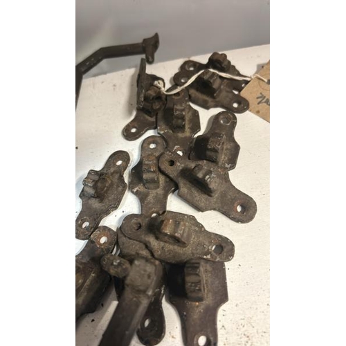 526 - Assorted victorian door knocker bars with eyehooks, not complete sets  / All lots are located at Gow... 