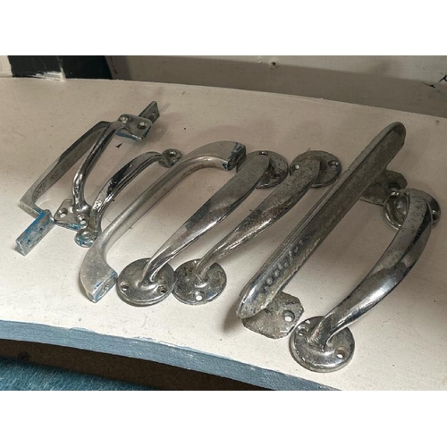 540 - Eight assorted metal pull handles  / All lots are located at Gower Reclamation, Unit 17b, Crofty Ind... 