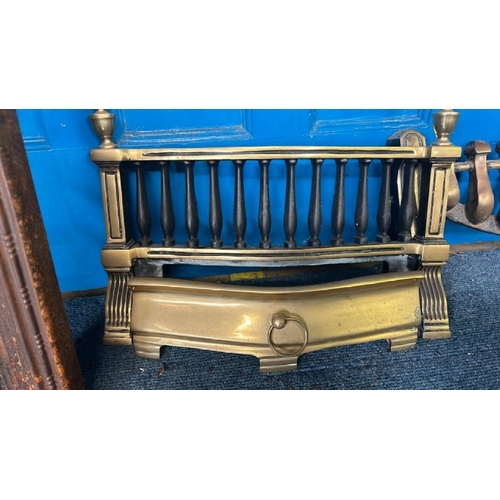 591 - Brass fireplace grate by Gazco, 41x27cm  / All lots are located at Gower Reclamation, Unit 17b, Crof... 