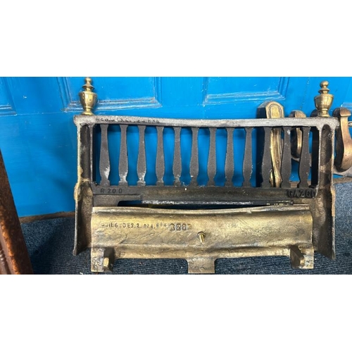 591 - Brass fireplace grate by Gazco, 41x27cm  / All lots are located at Gower Reclamation, Unit 17b, Crof... 