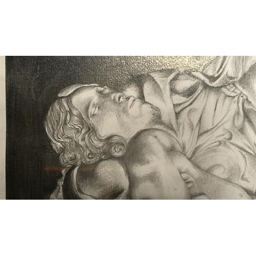 598 - Framed original pencil drawing of Christ, 40x33cm  / All lots are located at Gower Reclamation, Unit... 