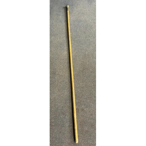 599 - Staff with brass crown jewels top, 165cm long  / All lots are located at Gower Reclamation, Unit 17b... 