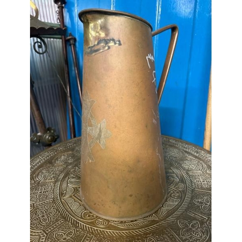 602 - Copper church jug, 36cm (h)  / All lots are located at Gower Reclamation, Unit 17b, Crofty Industria... 