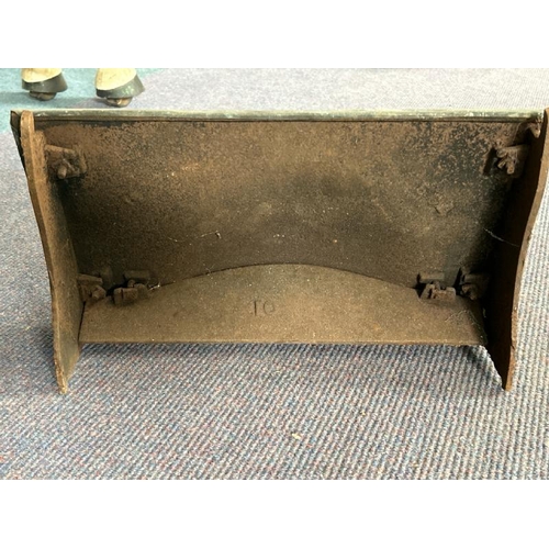 623 - Cast iron bow design fireplace hood, 43x25cm   / All lots are located at Gower Reclamation, Unit 17b... 