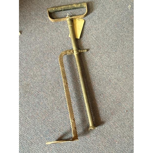 629 - Vintage C&A world war two stirrup pump, 70cm (h)  / All lots are located at Gower Reclamation, Unit ... 