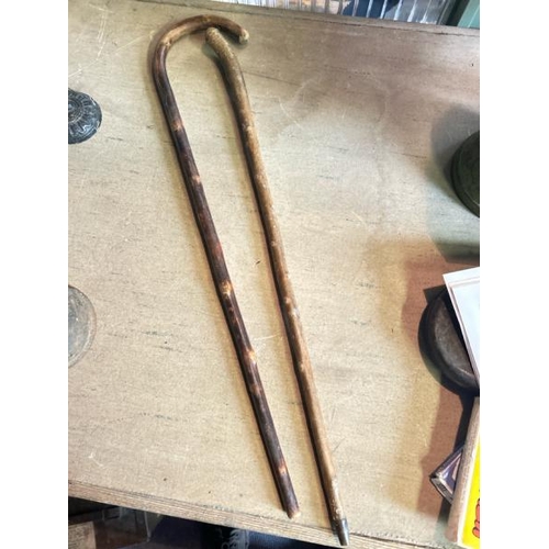 630 - Two very small vintage walking sticks, tallest 60cm (h)  / All lots are located at Gower Reclamation... 