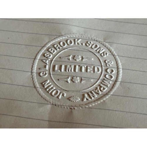 634 - Vintage John Glassbrook & Sons embossing stamp  / All lots are located at Gower Reclamation, Unit 17... 