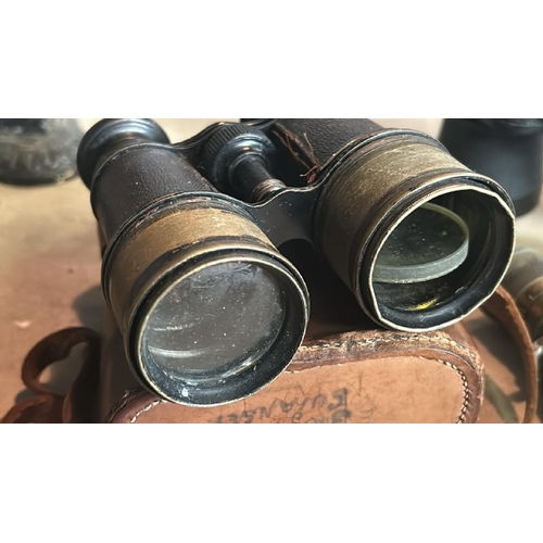 648 - Four assorted old binoculars as found  / All lots are located at Gower Reclamation, Unit 17b, Crofty... 