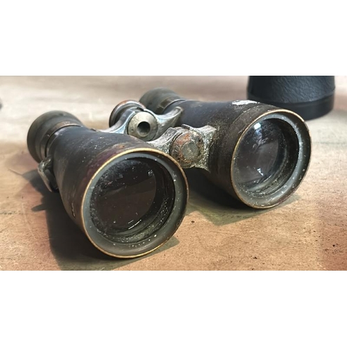 648 - Four assorted old binoculars as found  / All lots are located at Gower Reclamation, Unit 17b, Crofty... 