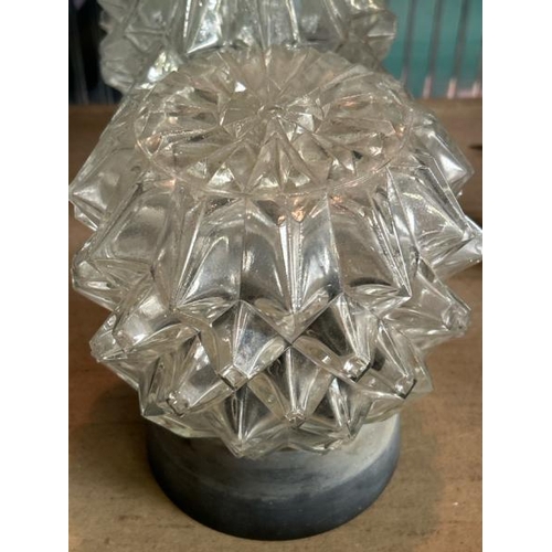 663 - Four vintage glass wall lights as found, each 17.5cm high  / All lots are located at Gower Reclamati... 